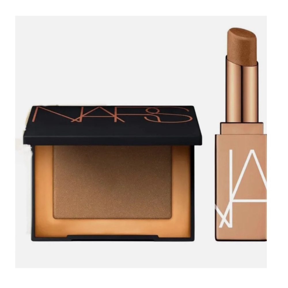 NARS Laguna Set Bronzing Powder and Afterglow Lip Balm Travel Size Set of 2